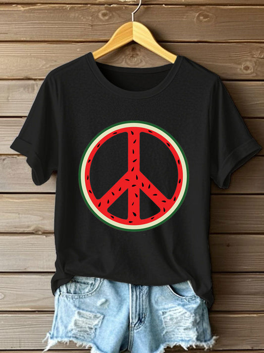T-shirt imprimé Free Peace Femme