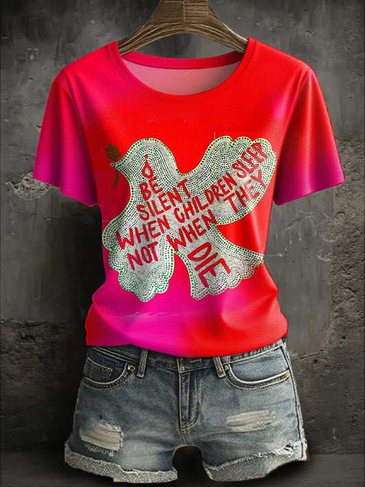 T-shirt imprimé Free Peace Femme