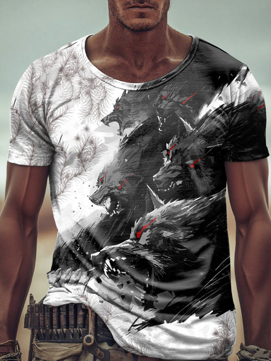 T-shirt Viking Wolf pour homme