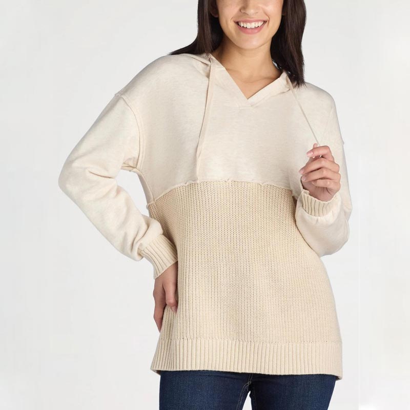 Sweat à capuche patchwork unique et chic pour femme