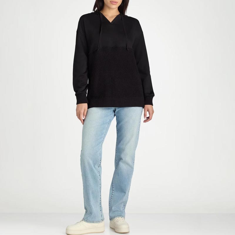 Sweat à capuche patchwork unique et chic pour femme