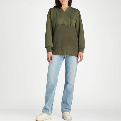 Sweat à capuche patchwork unique et chic pour femme