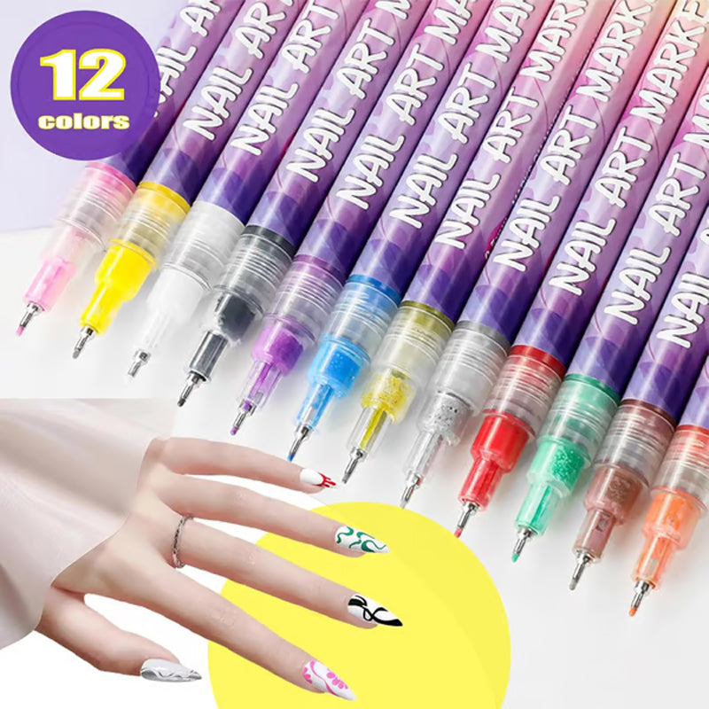 ⏳Spécial à durée limitée⏰Coffret de 12 Stylos pour Nail Art💅