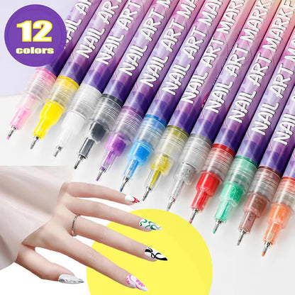 ⏳Spécial à durée limitée⏰Coffret de 12 Stylos pour Nail Art💅