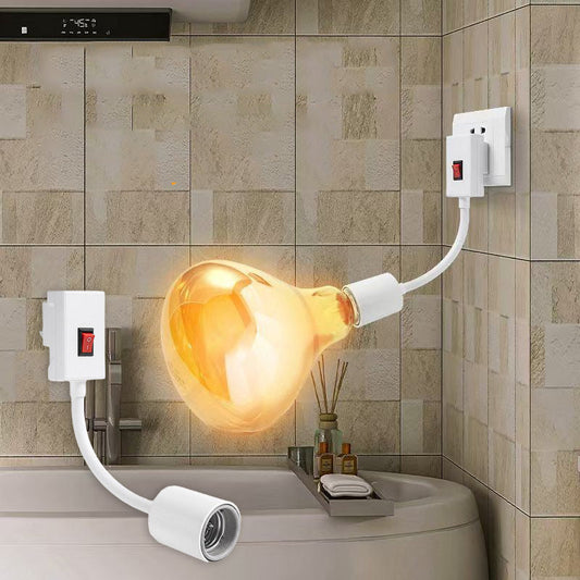 🚨 Flash Sale⚡Ends in 3 hours! ⏰⏰【High Power Bath Light Socket with Switch】✨