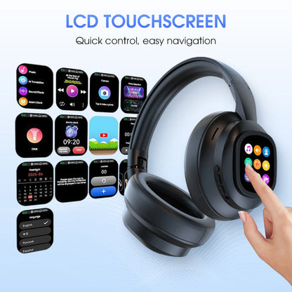 🎧 60% de réduction! ✨ Casque Bluetooth IA - Écran LCD intelligent et assistant vocal avec qualité sonore premium pour la musique et les appels 📱✨