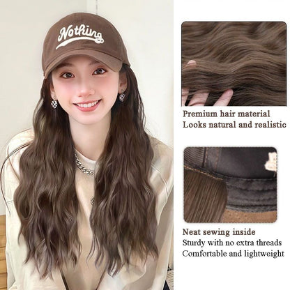 [Cadeau élégant] Casquette de baseball avec extensions de cheveux