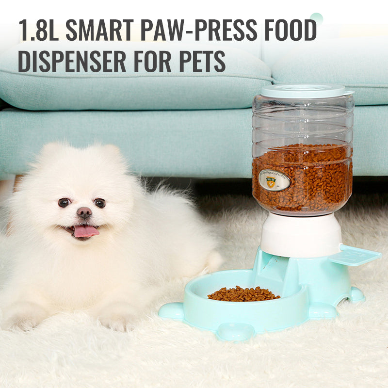 Distributeur de nourriture intelligent Paw-Press de 1,8 L pour animaux de compagnie