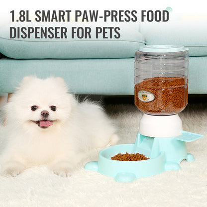 Distributeur de nourriture intelligent Paw-Press de 1,8 L pour animaux de compagnie