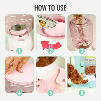 Distributeur de nourriture intelligent Paw-Press de 1,8 L pour animaux de compagnie