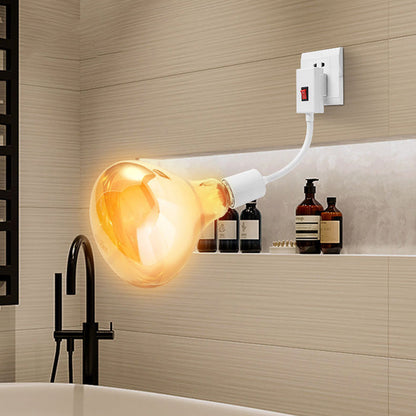 Douille de lampe de salle de bain haute puissance avec interrupteur