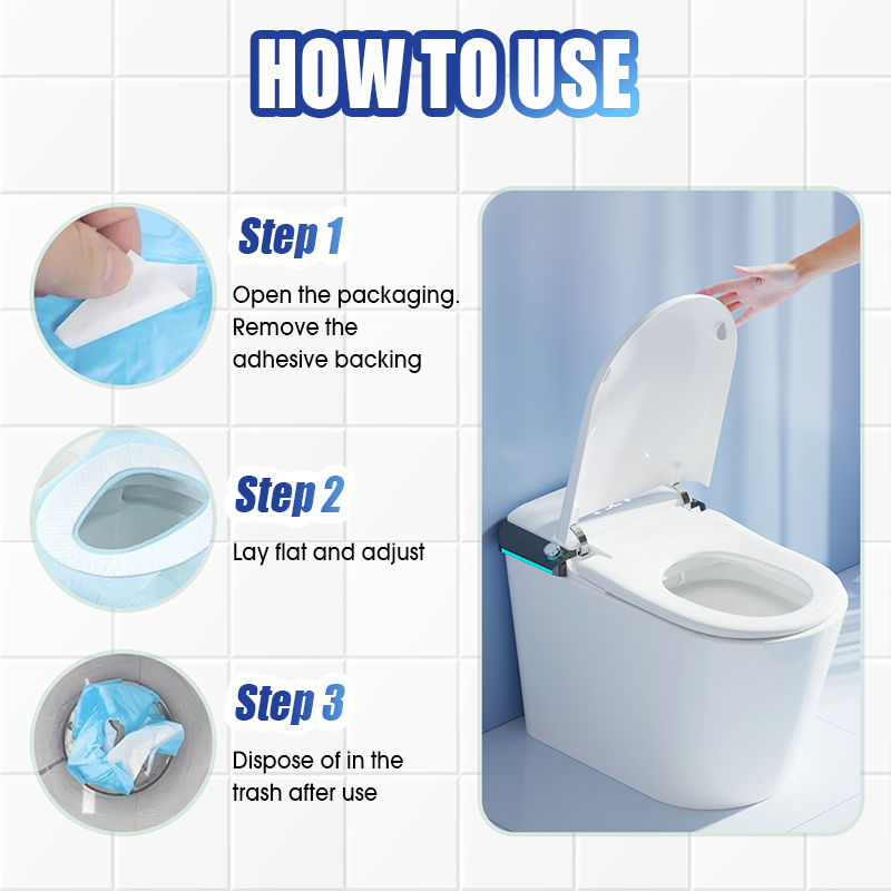 10 housses de siège de toilette imperméables jetables