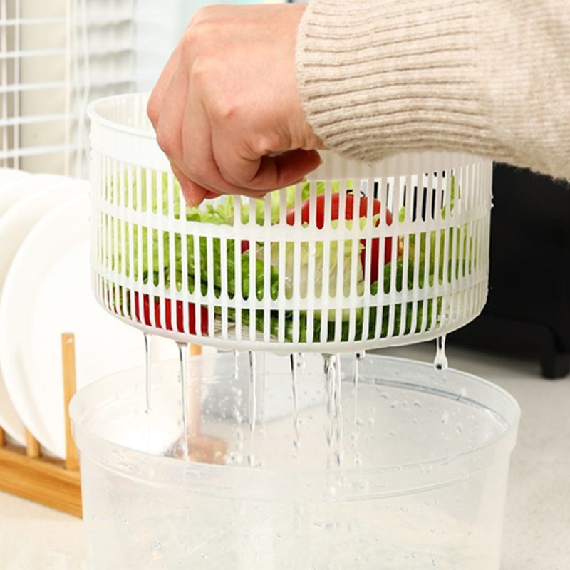 Multi-Functional Manual Salad Spinner for Vegetable & Fruit Washing