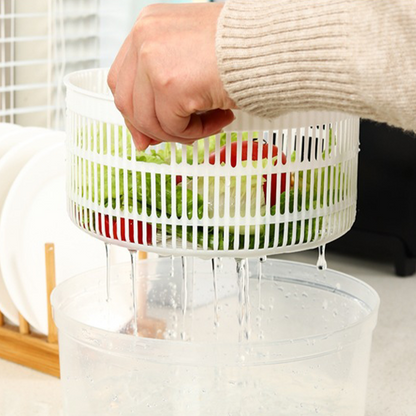 Multi-Functional Manual Salad Spinner for Vegetable & Fruit Washing