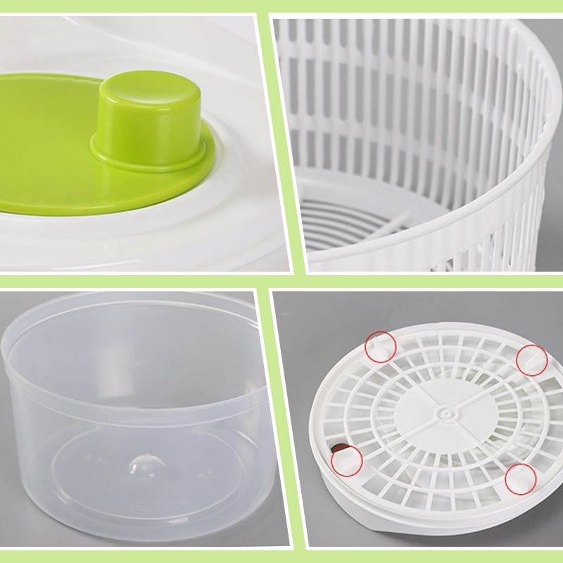 Multi-Functional Manual Salad Spinner for Vegetable & Fruit Washing