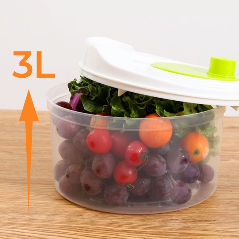 Multi-Functional Manual Salad Spinner for Vegetable & Fruit Washing