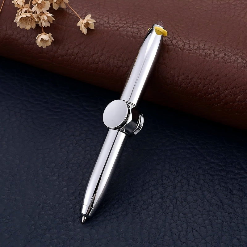 Stylo à bille rotatif anti-stress avec LED