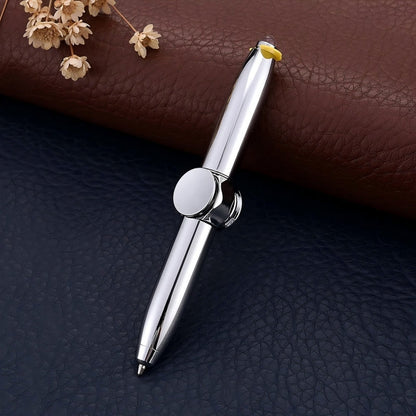Stylo à bille rotatif anti-stress avec LED