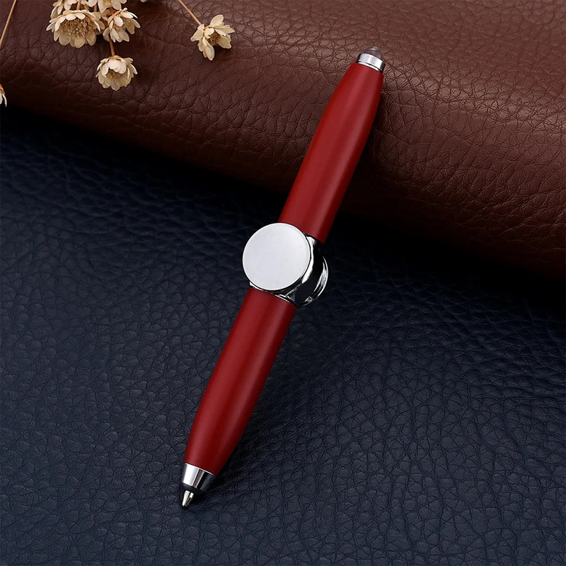 Stylo à bille rotatif anti-stress avec LED