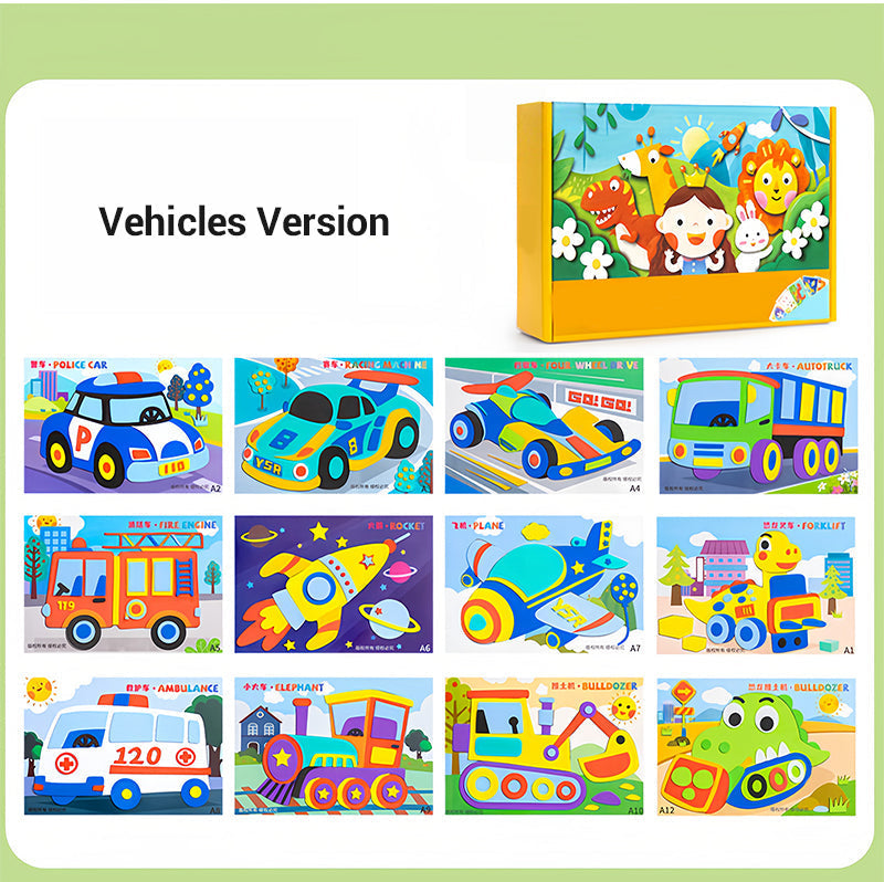 Autocollants DIY 3D en EVA pour enfants