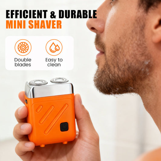 💥50% de desconto🏆Mini barbeador elétrico para homens⚡O seu barbear perfeito!