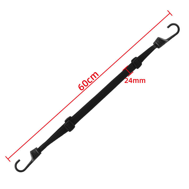 Corde à bagages universelle pour casque de moto avec 2 crochets