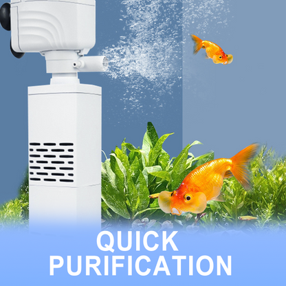 Filtre 3 en 1 pour aquarium – filtration, oxygénation et pompage de l'eau