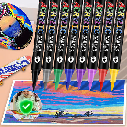 Kit de marqueurs aquarelle double couleur à double pointe