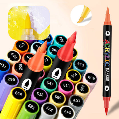 Kit de marqueurs aquarelle double couleur à double pointe