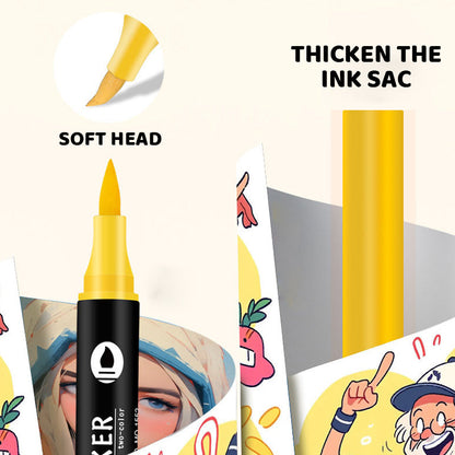 Kit de marqueurs aquarelle double couleur à double pointe