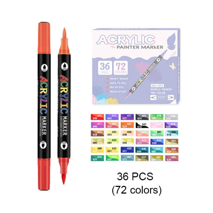 Kit de marqueurs aquarelle double couleur à double pointe