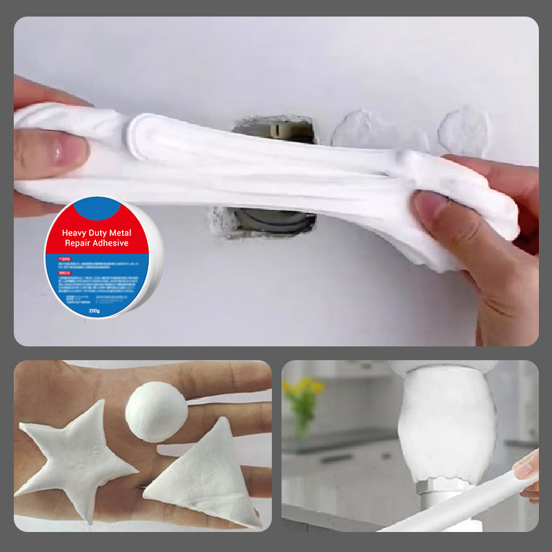 🔧 ACHETEZ 2 OBТENEZ 3! ✨ Adhésif Métallique Haute Résistance - Colle Instantanée Résistante à l'Eau pour Réparations sur Métal, Bois, Céramique & Plastique 💧🛠️