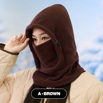 Cache-cou à capuche 3 en 1 avec protection auditive chaude