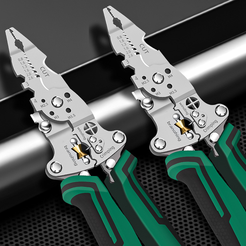 Stripper de fil pliable multifonction avec testeur de tension