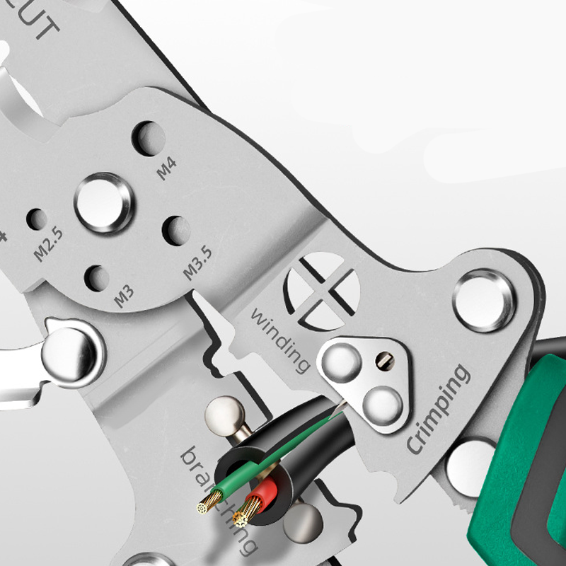 Stripper de fil pliable multifonction avec testeur de tension