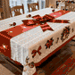 🎁Toalha de mesa estampada de Natal🌟Padrões elegantes + tecido premium, presente ideal para amantes de decoração de casa!