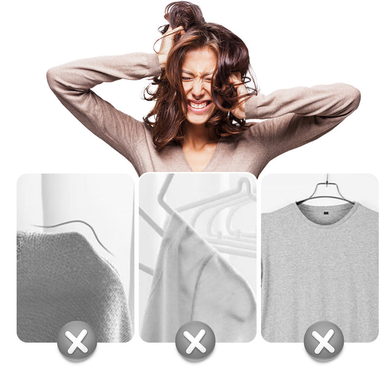 Cintres antidérapants avec clips et crochet