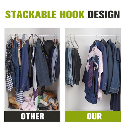 Cintres antidérapants avec clips et crochet