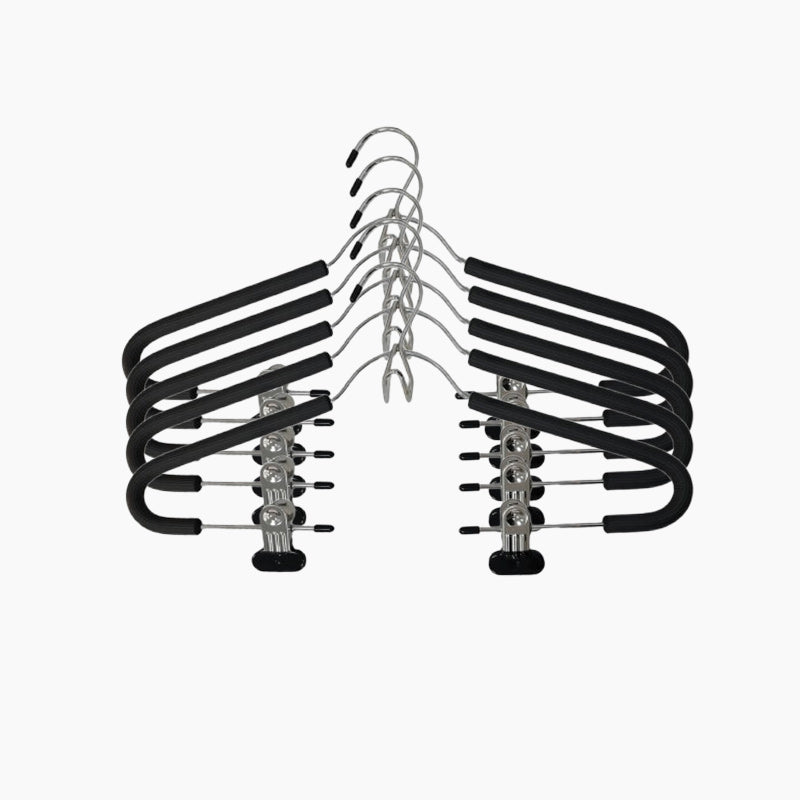 Cintres antidérapants avec clips et crochet