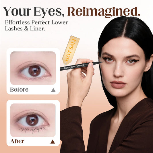 Eyeliner et tampon à cils imperméables 2 en 1