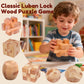 🔥55% DE DESCONTO! ✨ Quebra-cabeça de madeira Luban Lock - Estimula a inteligência espacial, design em madeira natural, jogo educativo para a família 🧩🤲