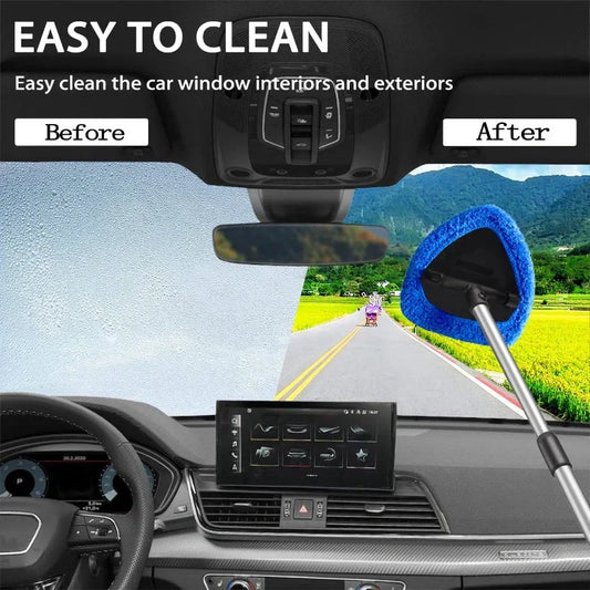Kit de ferramentas para limpeza do pára-brisas do carro – extensível e giratório em 180°