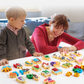 🎁 Poupe 50%! 🧩 Brinquedo de madeira com letras e animais – 26 peças, educativo e divertido ✨