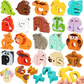 🎁 Poupe 50%! 🧩 Brinquedo de madeira com letras e animais – 26 peças, educativo e divertido ✨
