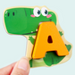 🎁 Poupe 50%! 🧩 Brinquedo de madeira com letras e animais – 26 peças, educativo e divertido ✨