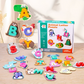 🎁 Poupe 50%! 🧩 Brinquedo de madeira com letras e animais – 26 peças, educativo e divertido ✨
