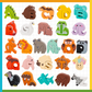🎁 Poupe 50%! 🧩 Brinquedo de madeira com letras e animais – 26 peças, educativo e divertido ✨