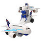 Brinquedos de robô de avião transformador elétrico 2 em 1