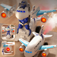 Brinquedos de robô de avião transformador elétrico 2 em 1