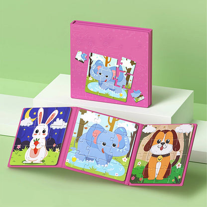 Livro de quebra-cabeças magnético infantil